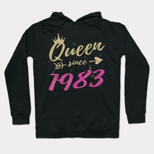 35th Birthday Giftss for Women Queen Since 1983 Hoodie